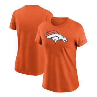 Women's Orange Denver Broncos Logo Essential T-shirt