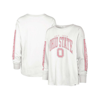 Women's White Ohio State Buckeyes Statement SOA 3-Hit Long Sleeve T-shirt