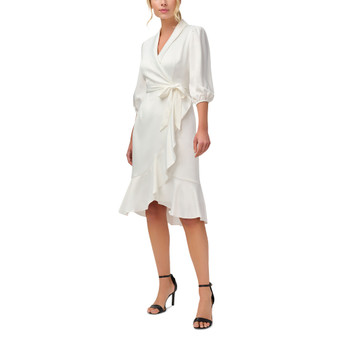 Women's Tie-Front Faux-Wrap Dress