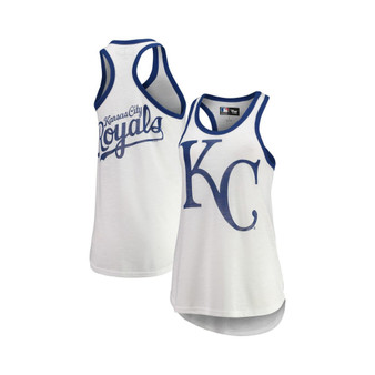 Women's White Kansas City Royals Tater Racerback Tank Top
