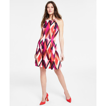 Women's Printed Fit & Flare Mini Dress