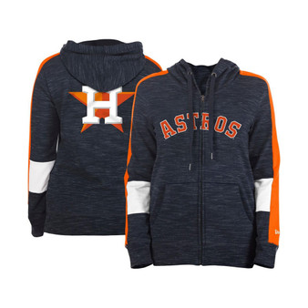 Women's Navy Houston Astros Colorblock Full-Zip Hoodie