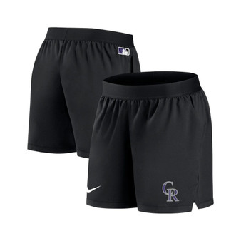 Women's Black Colorado Rockies Authentic Collection Team Performance Shorts