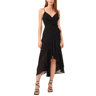 Women's Sleeveless Ruffled High-Low Maxi Dress