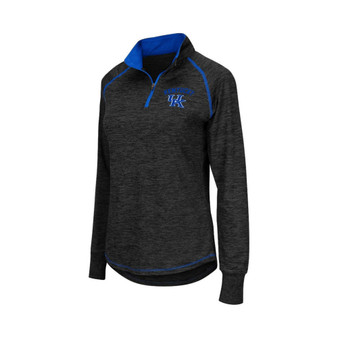 Women's Black Kentucky Wildcats Bikram Lightweight Fitted Quarter-Zip Long Sleeve Top