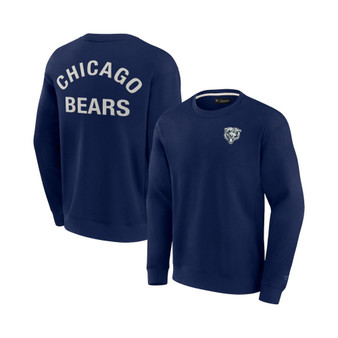 Men's and Women's Navy Chicago Bears Super Soft Pullover Crew Sweatshirt