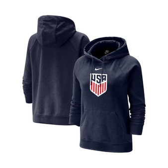Women's Navy USMNT Varsity Raglan Tri-Blend Pullover Hoodie