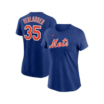 Women's Justin Verlander Royal New York Mets 2023 Name and Number T-shirt