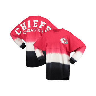 Women's Branded Red, White Kansas City Chiefs Ombre Long Sleeve T-shirt