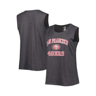 Women's Branded Heather Charcoal San Francisco 49ers Plus Size Tank Top