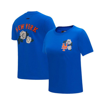 Women's Royal New York Mets Roses T-shirt