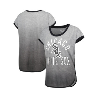 Women's Gray, Black Chicago White Sox Home Run Tri-Blend Sleeveless T-shirt