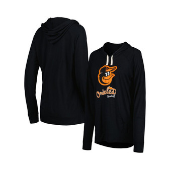 Women's Black Baltimore Orioles Pre-Game Raglan Pullover Hoodie