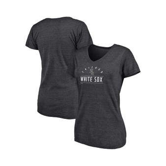Women's Branded Heather Charcoal Chicago White Sox League Leader V-Neck T-shirt