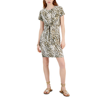 Women's Printed Tie-Front Dress, Created for Macy's