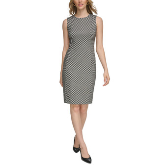 Women's Printed Sleeveless Sheath Dress