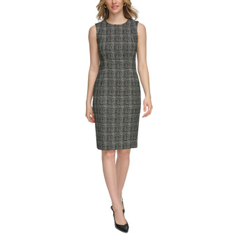Women's Plaid Sleeveless Sheath Dress