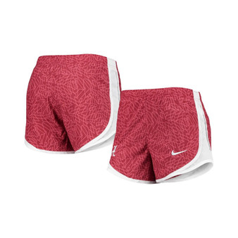 Women's Crimson, White Alabama Crimson Tide Performance Tempo Shorts