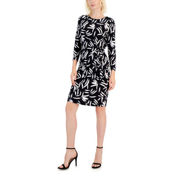 Women's Printed Anise Faux-Wrap Side-Twist Dress