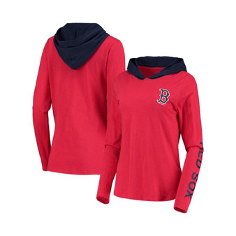 Women's Red Boston Red Sox Crossbar Pullover Hoodie