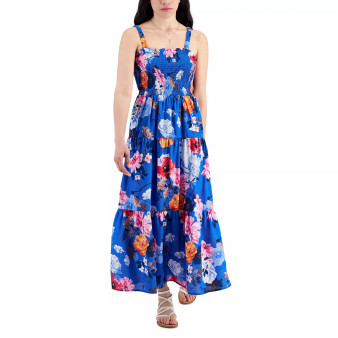 Petite Tiered Spaghetti-Strap Maxi Dress