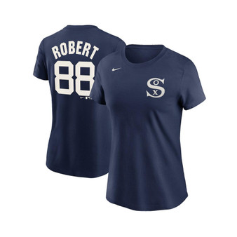 Women's Luis Robert Navy Chicago White Sox 2021 Field of Dreams Name and Number T-shirt