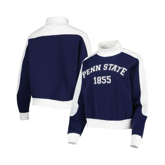 Women's Navy Penn State Nittany Lions Make it a Mock Sporty Pullover Sweatshirt