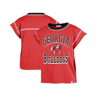Women's Red Georgia Bulldogs Sound Up Maya Cutoff T-shirt
