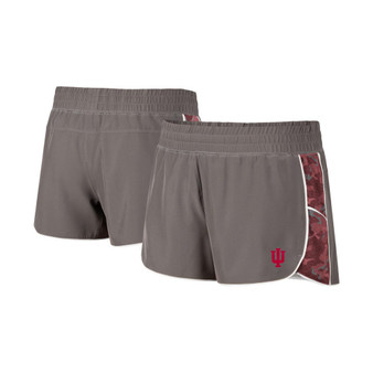 Women's Gray, Crimson Indiana Hoosiers Pamela Lined Shorts