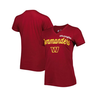 Women's Burgundy Washington Commanders Post Season V-Neck T-shirt