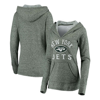 Women's Green New York Jets Doubleface Slub Pullover Hoodie