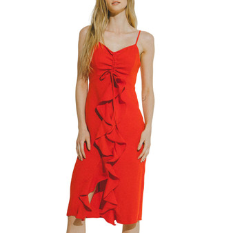 Women's Cascading Ruffle Dress