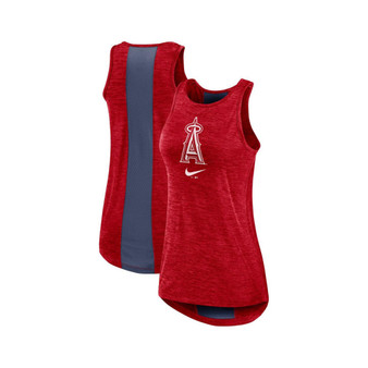 Women's Red Los Angeles Angels Right Mix High Neck Tank Top
