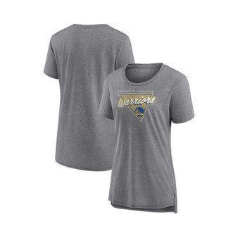 Women's Branded Heathered Gray Golden State Warriors True Classics Tri-Blend T-shirt
