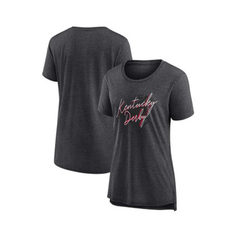 Women's Branded Heather Charcoal Kentucky Derby Past Champions Tri-Blend T-shirt