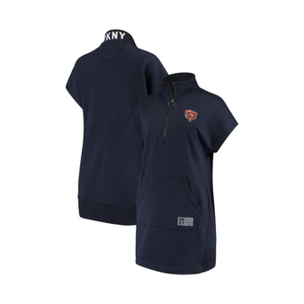 Women's Navy Chicago Bears Naomi Quarter-Zip Sneaker Dress