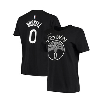 Women's D'Angelo Russell Black Golden State Warriors City Edition Name and Number Performance T-shirt