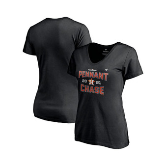 Women's Branded Black Houston Astros 2021 Division Series Winner Locker Room Plus Size V-Neck T-shirt