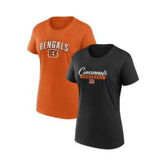 Women's Branded Black, Orange Cincinnati Bengals Fan T-shirt Combo Set