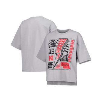 Women's Silver Nebraska Huskers Rock and Roll School of Rock T-shirt