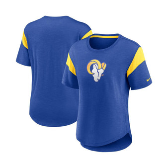 Women's Heather Royal Los Angeles Rams Primary Logo Fashion Top