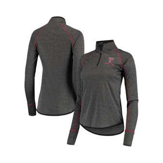 Women's Black Texas Tech Red Raiders Stingray Raglan Quarter-Zip Top
