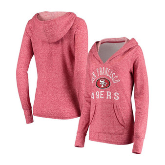 Women's Red San Francisco 49Ers Doubleface Slub Pullover Hoodie