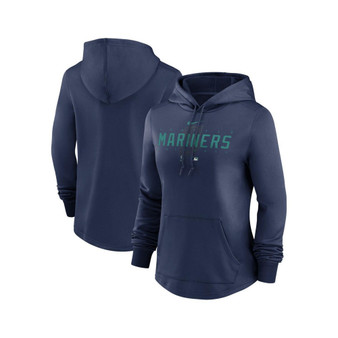 Women's Navy Seattle Mariners Authentic Collection Pregame Performance Pullover Hoodie