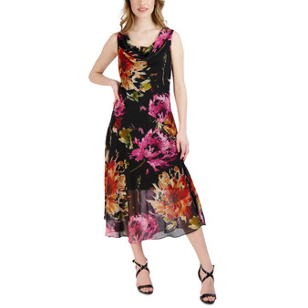 Petite Cowlneck Midi Dress