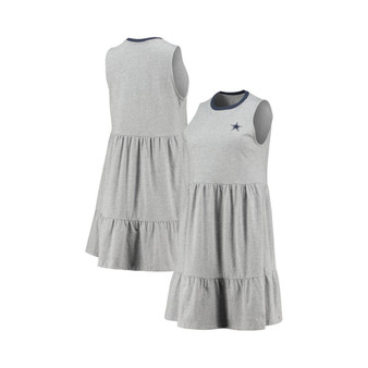 Women's Heathered Gray Dallas Cowboys Tiered Dress
