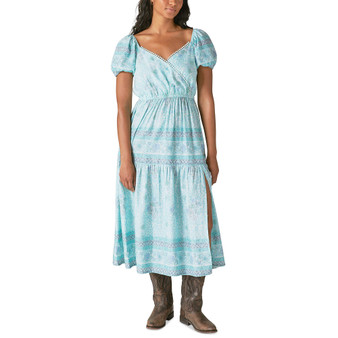 Women's Block-Print Midi Dress