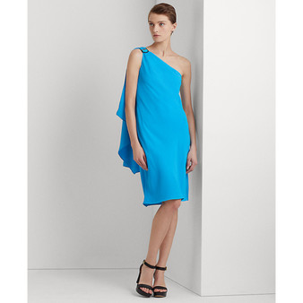 Women's Georgette One-Shoulder Cocktail Dress
