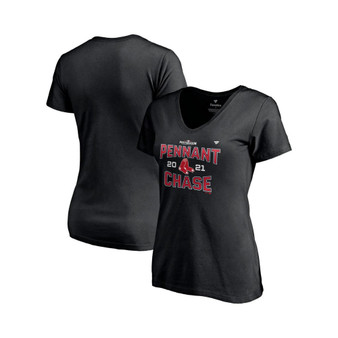 Women's Branded Black Boston Red Sox 2021 Division Series Winner Locker Room Plus Size V-Neck T-shirt