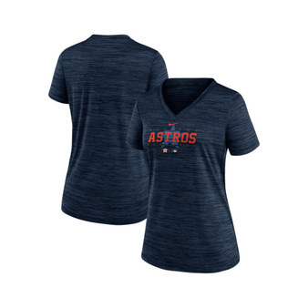 Women's Navy Houston Astros Authentic Collection Velocity Practice Performance V-Neck T-shirt